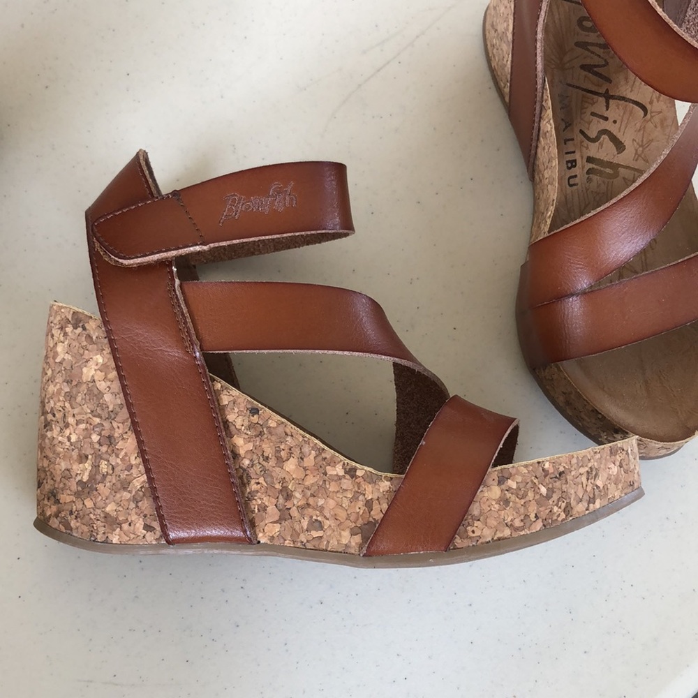Women's Brown Leather Sandals by Blowfish Malibu - Picture 16 of 17
